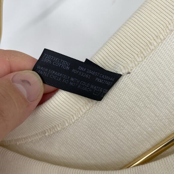 AG Wesley Crewneck Relaxed Pullover Sweatshirt Creme Men's Size XL - Picture 6 of 6